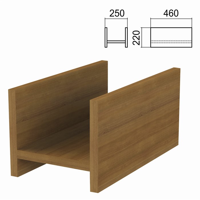 Подставка под системный блок Арго, 250х460х220 мм, орех 641601 - фото 106499