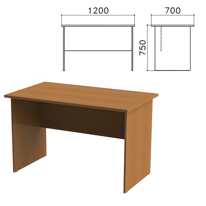 Стол письменный Монолит, 1200х700х750 мм, цвет орех гварнери, СМ1.3 640087 - фото 106548