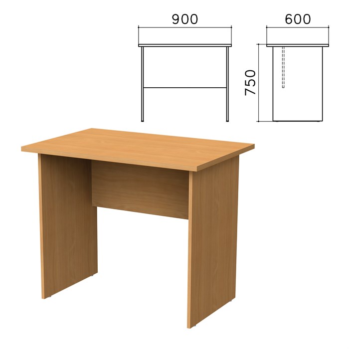 Стол письменный Монолит, 900х600х750 мм, цвет бук бавария, СМ19.1 640074 - фото 106558