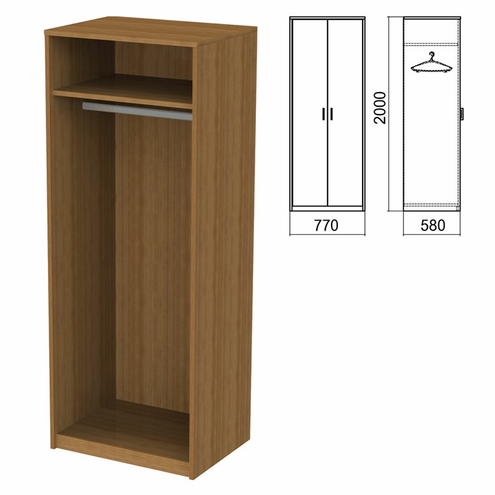 Шкаф (каркас) для одежды "Арго", 770х580х2000 мм, 641679 - фото 106628