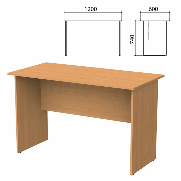 Стол письменный Бюджет, 1200х600х740 мм 641831 - фото 110341