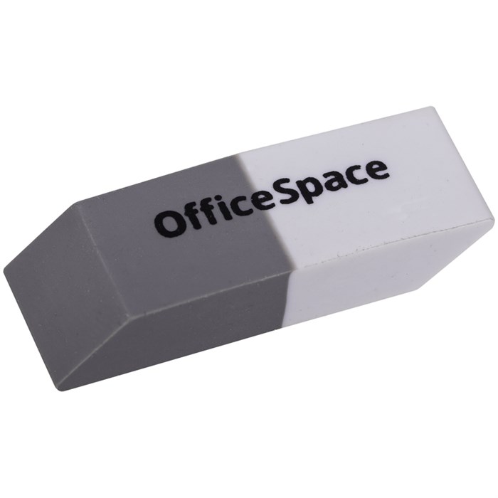 Ластик OfficeSpace, скошенный, комбинированный, термопластичная резина, 41*14*8мм O235542 - фото 122057