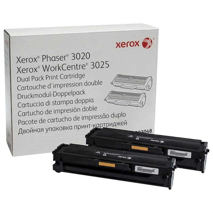 Картридж лазерный XEROX (106R03048) Phaser 3020/WC3025, оригинальный, ресурс 1500 стр., комплект 2 шт. 361728 - фото 123704