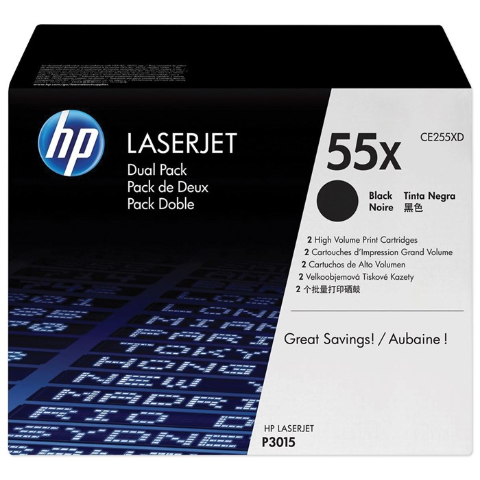 Картридж лазерный HP (CE255XD) LaserJet M525dn/M521dn/P3015, КОМПЛЕКТ 2 шт., оригинальный, ресурс 2х13500 страниц 361822 - фото 123719