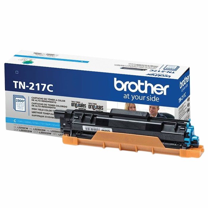 Картридж лазерный BROTHER (TN217C) HLL3230CDW/DCPL3550CDW/MFCL3770CDW, голубой, оригинальный, ресурс 2300 страниц 363557 - фото 124226