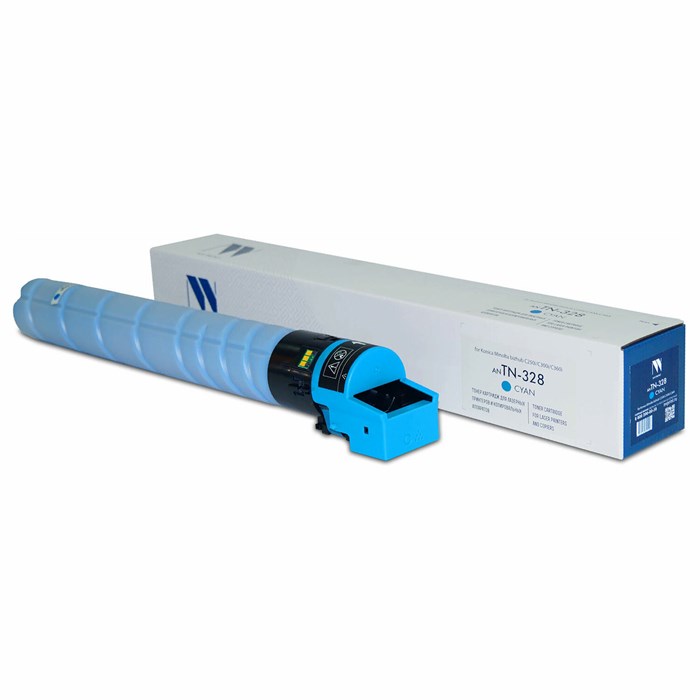 Тонер-картридж NV PRINT (NV-TN-328C) для Konica Minolta bizhub C360i/C250i/C300i голубой, ресурс 28000 страниц 364374 - фото 124739