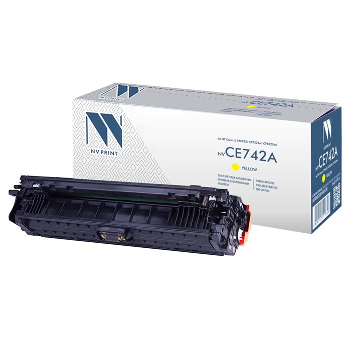 Картридж лазерный NV PRINT (NV-CE742A) для HP CP5220/CP5225/CP5225dn/CP5225n, желтый, ресурс 7300 страниц 363400 - фото 126512