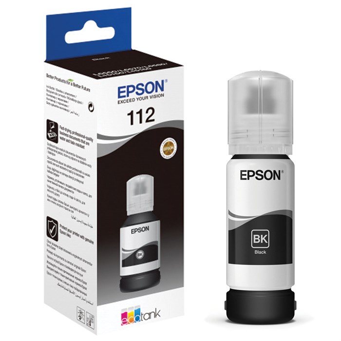 Чернила EPSON 112 (C13T06C14A) для СНПЧ EPSON L11160 /L15150 /L15160 /L6550/L6570, черные, ОРИГИНАЛЬНЫЕ 363904 - фото 126747