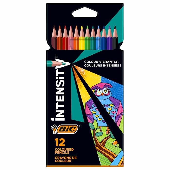 Карандаши цветные BIC "Intensity", 12 цветов, трехгранные, 9505272 181847 - фото 144665