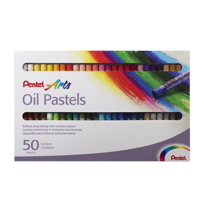 Пастель масляная художественная PENTEL "Oil Pastels", 50 цветов, круглое сечение, картонная упаковка, PHN4-50 181304 - фото 157424