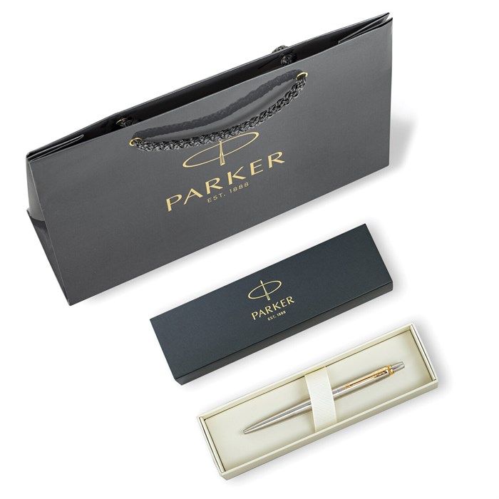 Ручка шариковая PARKER "Jotter Core Stainless Steel GT", пакет, 880887 880887 - фото 172351