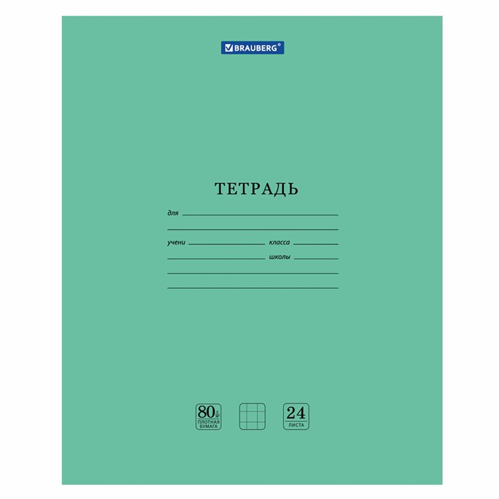 Тетрадь BRAUBERG "EXTRA" 24 л., клетка, плотная бумага 80 г/м2, обложка картон, 105710 105710 - фото 180091