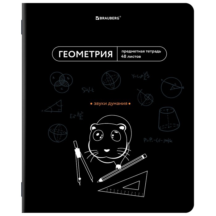 Тетрадь предметная МЕМЫ 48 л., TWIN-лак, ГЕОМЕТРИЯ, клетка, подсказ, BRAUBERG, 405101 405101 - фото 183073