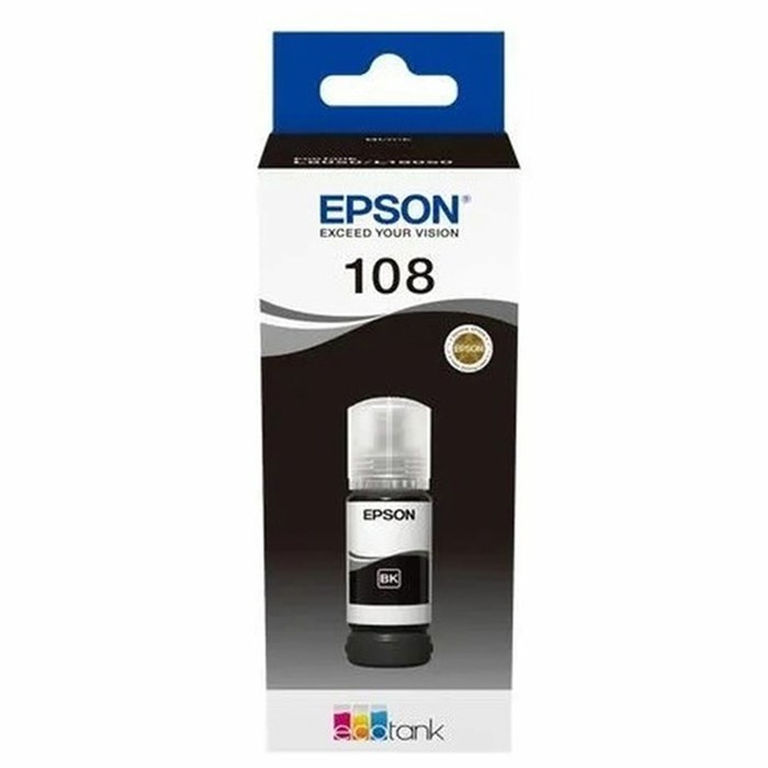 Чернила EPSON 108 (C13T09C14A) для СНПЧ EPSON L8050 /L8100 /L18050, черные, ОРИГИНАЛЬНЫЕ 364531 - фото 196419