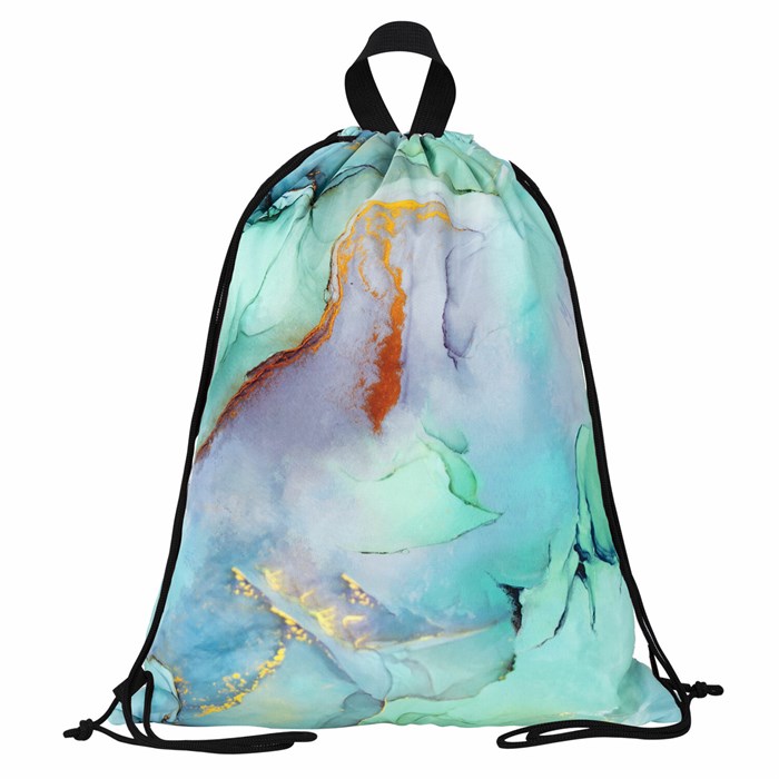 Мешок для обуви BRAUBERG большой удобный с ручкой, 51х41 см, "Mint marble", 271594 271594 - фото 204240