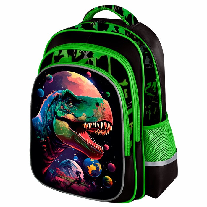 Рюкзак BRAUBERG KIDS FLOSSY, 2 отделения, 3 кармана, "Galaxy Dino", 3D-панель, 40х28х18 см, 273182 273182 - фото 221783