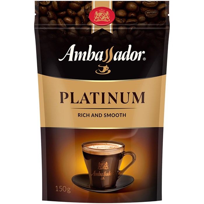 Кофе растворимый AMBASSADOR "Platinum" 150 г, сублимированный 622236 - фото 238344