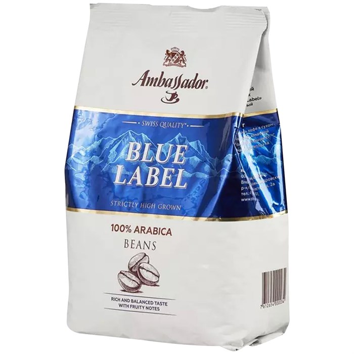 Кофе в зернах AMBASSADOR "Blue Label" 1 кг, арабика 100%, ШФ000025903 622915 - фото 238739