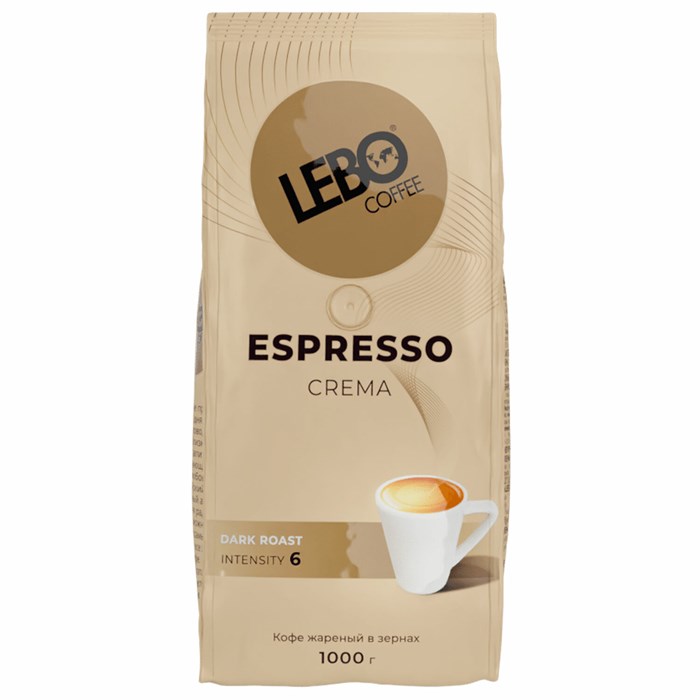Кофе в зернах LEBO "Espresso Crema" 1 кг 623225 - фото 238861
