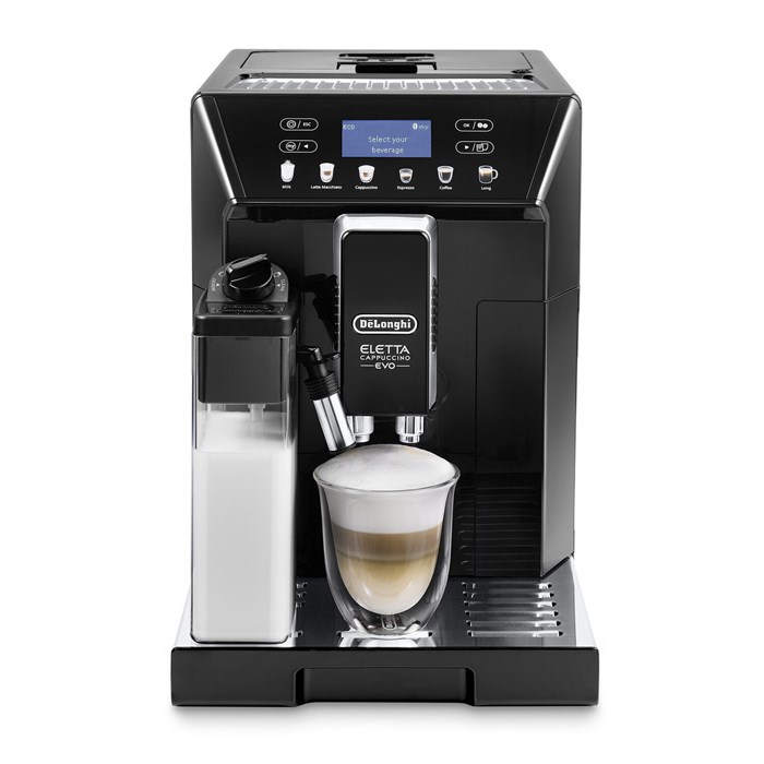 Кофемашина DELONGHI Eletta Cappuccino Evo ECAM46.860.B, 1450 Вт, объем 2 л, автокапучинатор, черная 456517 - фото 239870