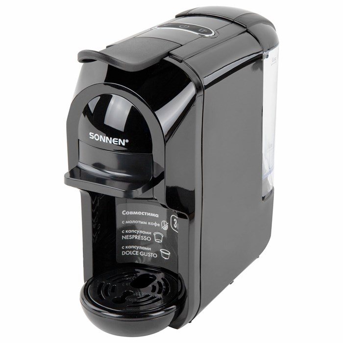 Кофемашина капсульная 3 в 1 для молотого кофе и капсул DOLCE GUSTO и NESPRESSO, SONNEN CM510, 1450 Вт, объем 0,6 л, 456336 456336 - фото 239935