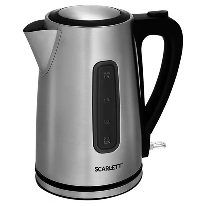 Чайник SCARLETT SC-EK21S13, 1,7 л, 2200 Вт, закрытый нагревательный элемент, стальной 457208 - фото 247658