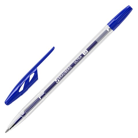 Ручка шариковая BRAUBERG ULTRA, СИНЯЯ, узел 1 мм, чернила ГЕРМАНИЯ, наконечник ШВЕЙЦАРИЯ, 143558 143558 - фото 269561