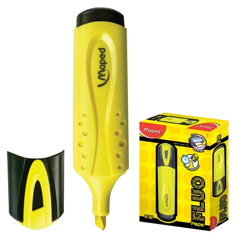 Текстовыделитель MAPED (Франция) "Fluo Pep's Classic", ЖЕЛТЫЙ, линия 1-5 мм, 742534 150766 - фото 270021