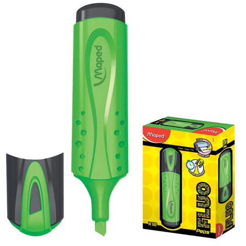 Текстовыделитель MAPED (Франция) "Fluo Pep's Classic", ЗЕЛЕНЫЙ, линия 1-5 мм, 742533 150768 - фото 270022