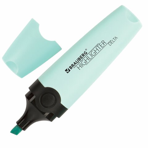 Текстовыделитель BRAUBERG "DELTA PASTEL", БИРЮЗОВЫЙ, линия 1-5 мм, 151732 151732 - фото 270231
