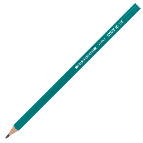 Карандаш чернографитный STAFF EVERYDAY BLP-963, 1 шт., НВ, пластиковый, зеленый корпус, 180962 180962 - фото 270652