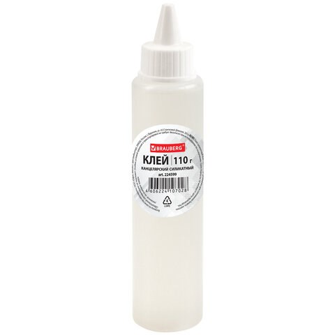 Клей канцелярский силикатный BRAUBERG Classic (для бумаги, картона) 110 г, 224599 224599 - фото 272263