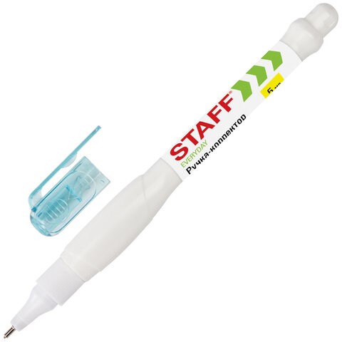 Ручка-корректор STAFF EVERYDAY, 5 мл, металлический наконечник, круглый корпус, 227567 227567 - фото 272599