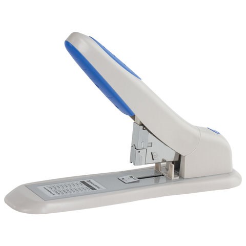 Степлер МОЩНЫЙ №24/6-23/24 BRAUBERG "Heavy duty PRO", до 200 листов, эргономичный, серо-синий, 227662 227662 - фото 272606