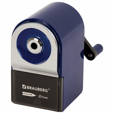 Точилка механическая BRAUBERG ORIGINAL, для чернографитных и цветных карандашей, крепление к столу, корпус синий, 228480 228480 - фото 272711
