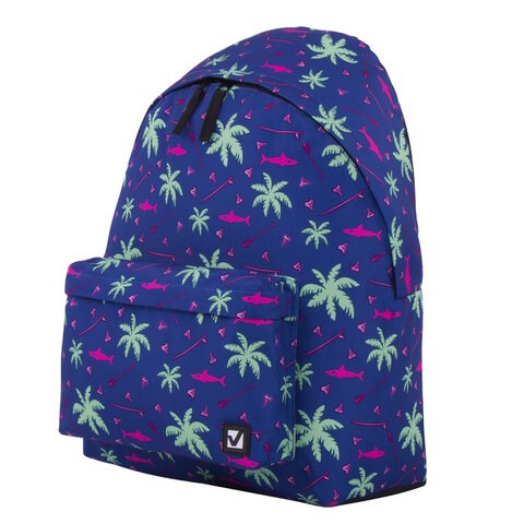 Рюкзак BRAUBERG СИТИ-ФОРМАТ универсальный, "Palm trees", разноцветный, 41х32х14 см, 228864 228864 - фото 272818