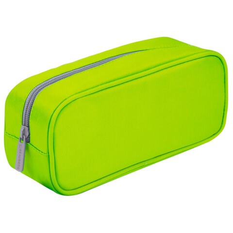 Пенал-косметичка BRAUBERG, мягкий, "KING SIZE NEON GREEN", 20х8х9 см, 229020 229020 - фото 272835