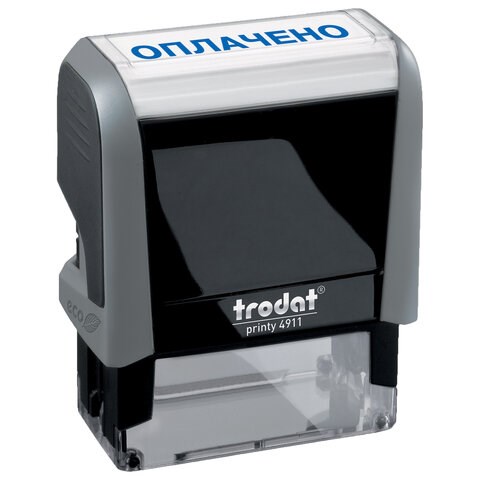 Штамп стандартный "ОПЛАЧЕНО", оттиск 38х14 мм, синий, TRODAT 4911P4-1.2, 53559 235584 - фото 273290