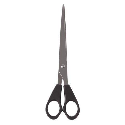 Ножницы STAFF Basic, 180 мм, чёрные, ПВХ чехол с европодвесом, 236939 236939 - фото 273450