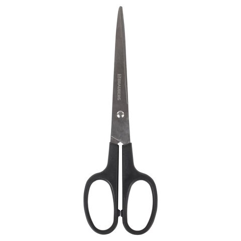 Ножницы BRAUBERG Standard 180 мм, черные, классической формы, 2-х сторонняя заточка, 237096 237096 - фото 273476