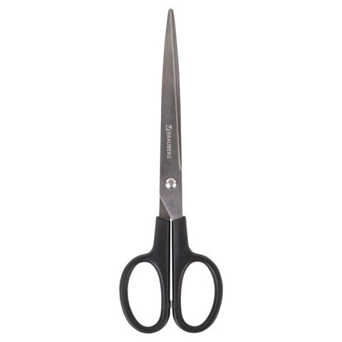 Ножницы BRAUBERG Standard 205 мм, черные, классической формы, 2-х сторонняя заточка, 237097 237097 - фото 273477