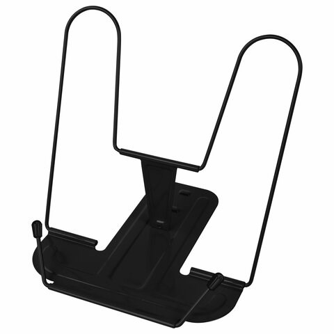 Подставка для книг и учебников BRAUBERG LINE+, металлическая, черная, европодвес, 238214 238214 - фото 273861