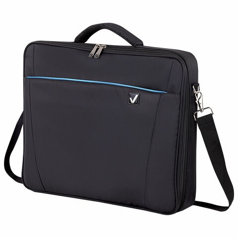 Сумка портфель BRAUBERG SYDNEY с отделением для ноутбука 17,3", откидная крышка, черная, 34х44х6 см, 240449 240449 - фото 274010