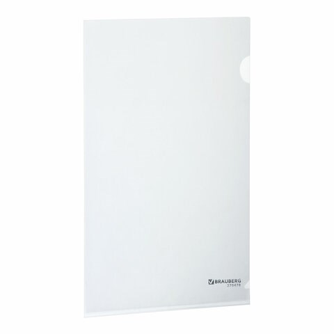 Папка-уголок плотная BRAUBERG SUPER, 0,18 мм, прозрачная, 270478 270478 - фото 274200