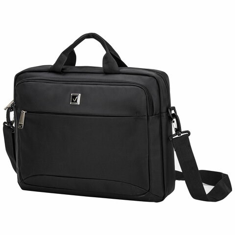 Сумка портфель BRAUBERG PROTECT с отделением для ноутбука 15,6", 2 отделения, черная, 30х40х7 см, 270831 270831 - фото 274299
