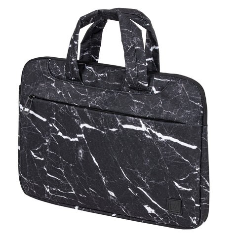 Сумка портфель BRAUBERG STYLE с отделением для ноутбука 13-14", 3 кармана, "Marble", черная, 26х36х3 см, 270835 270835 - фото 274300