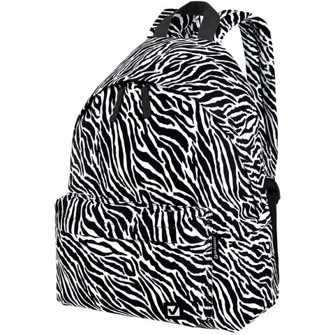 Рюкзак BRAUBERG СИТИ-ФОРМАТ универсальный, "Zebra", белый/черный, 41х32х14 см, 271680 271680 - фото 274514