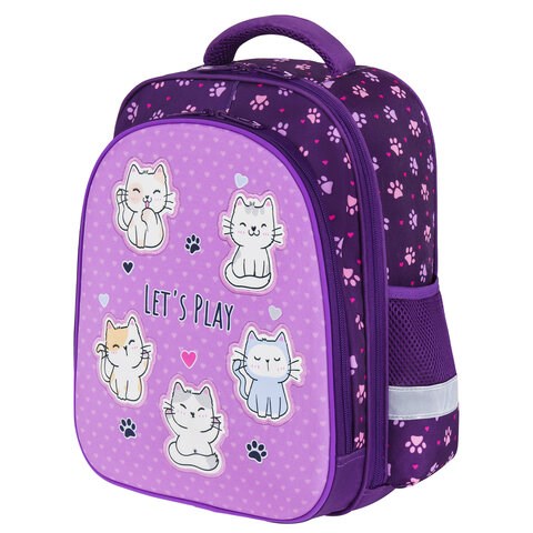 Ранец BRAUBERG KIDS STANDARD, 2 отделения, "Playing kittens", 36х28х14 см, 272038 272038 - фото 274645