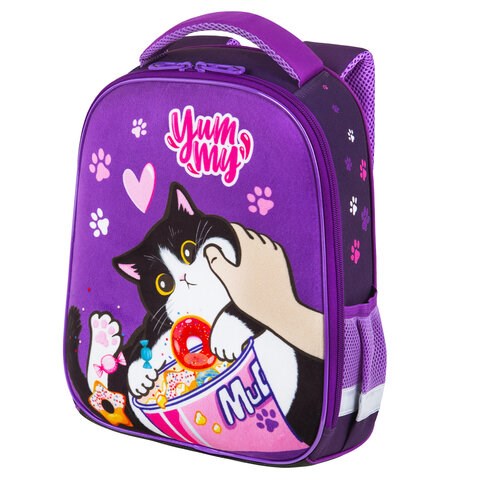 Ранец BRAUBERG KIDS START, 1 отделение, 2 кармана, "Sweet cheeks", велюровая панель, 35х26х13см, 272093 272093 - фото 274680