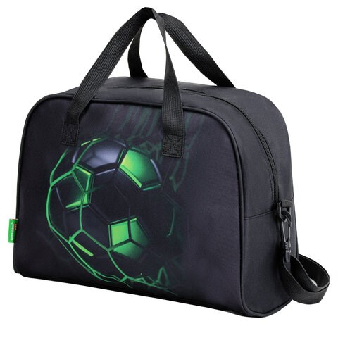 Сумка для занятий BRAUBERG KIDS с ручками, плечевой ремень, 35x25x15 см, "Green ball", 272377 272377 - фото 274748